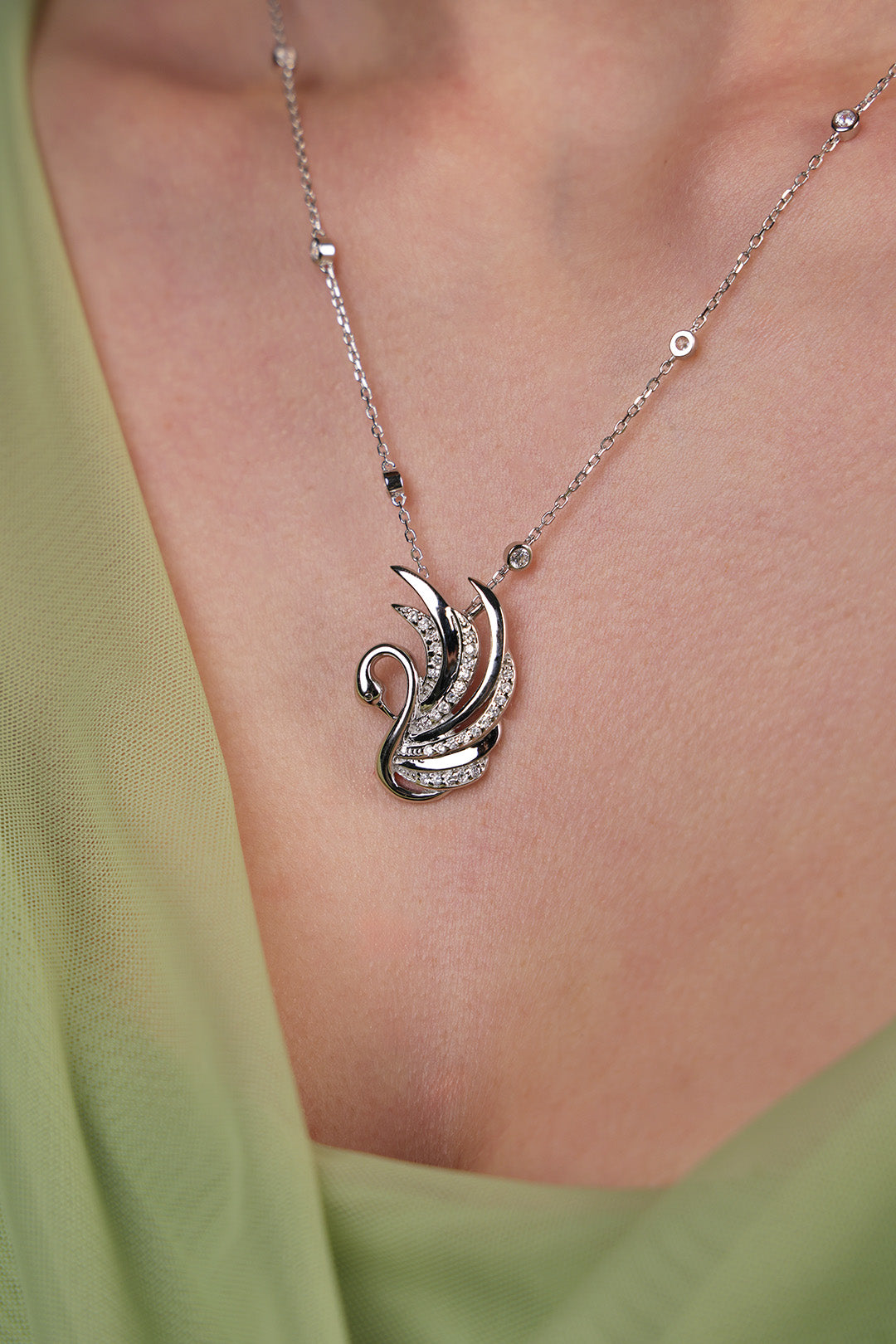 Elegant Swan Pendant