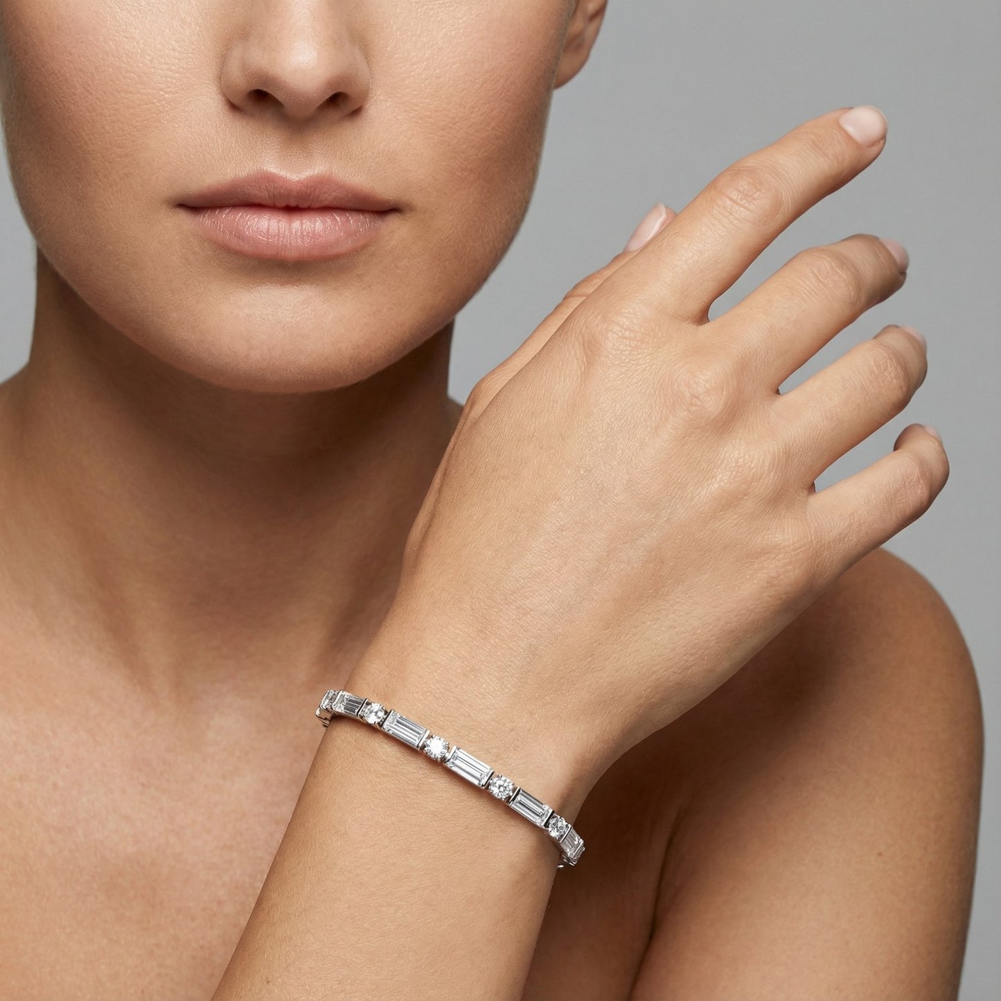 Elegant Baguette & Round Tennis Bracelet