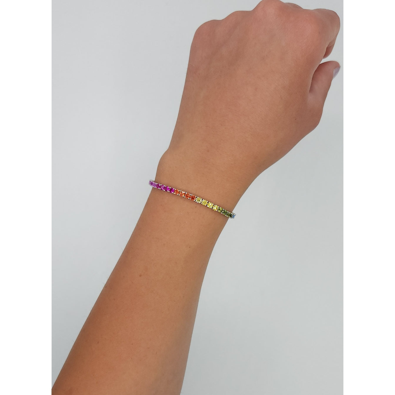 Rainbow Zircon Bracelet 3 mm