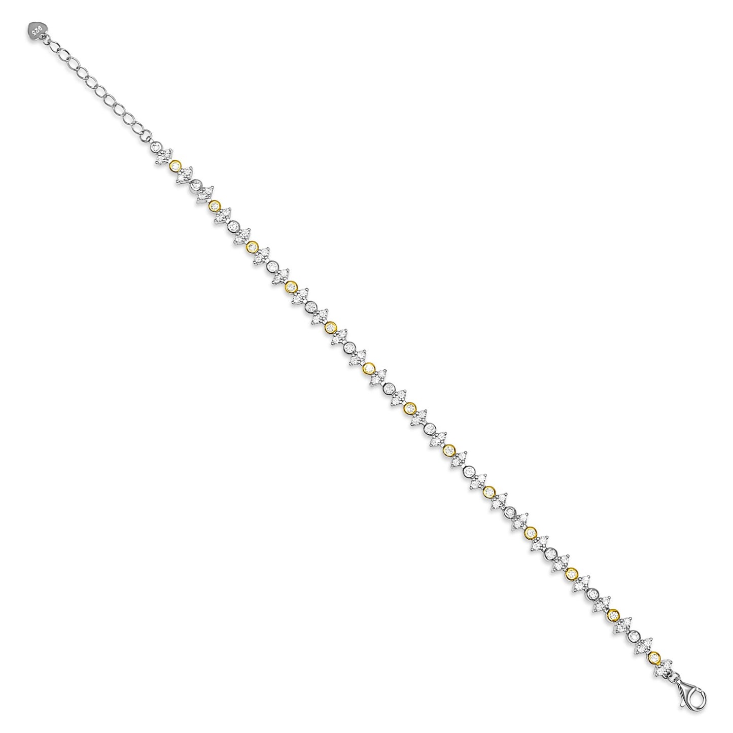 Gold Fusion Spiky Zircon Bracelet