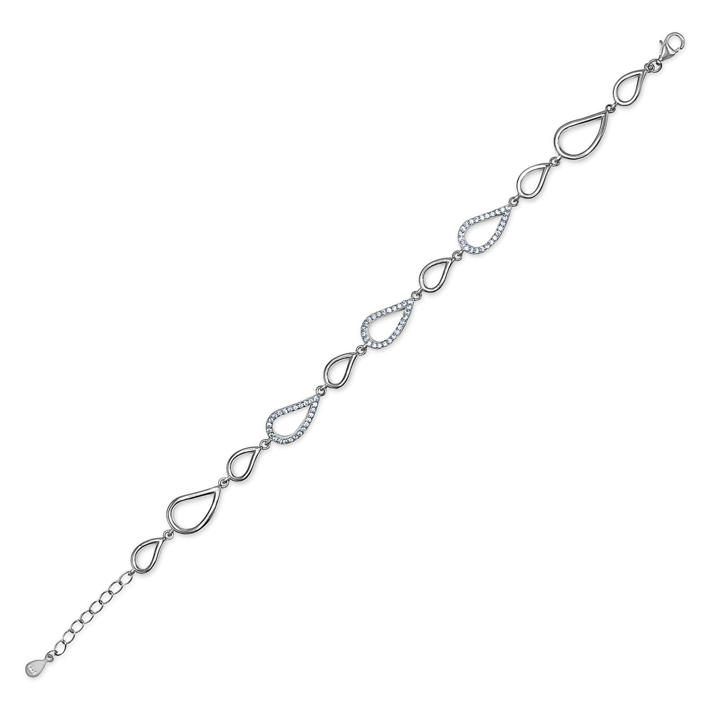 Open Pear Link Statement Bracelet