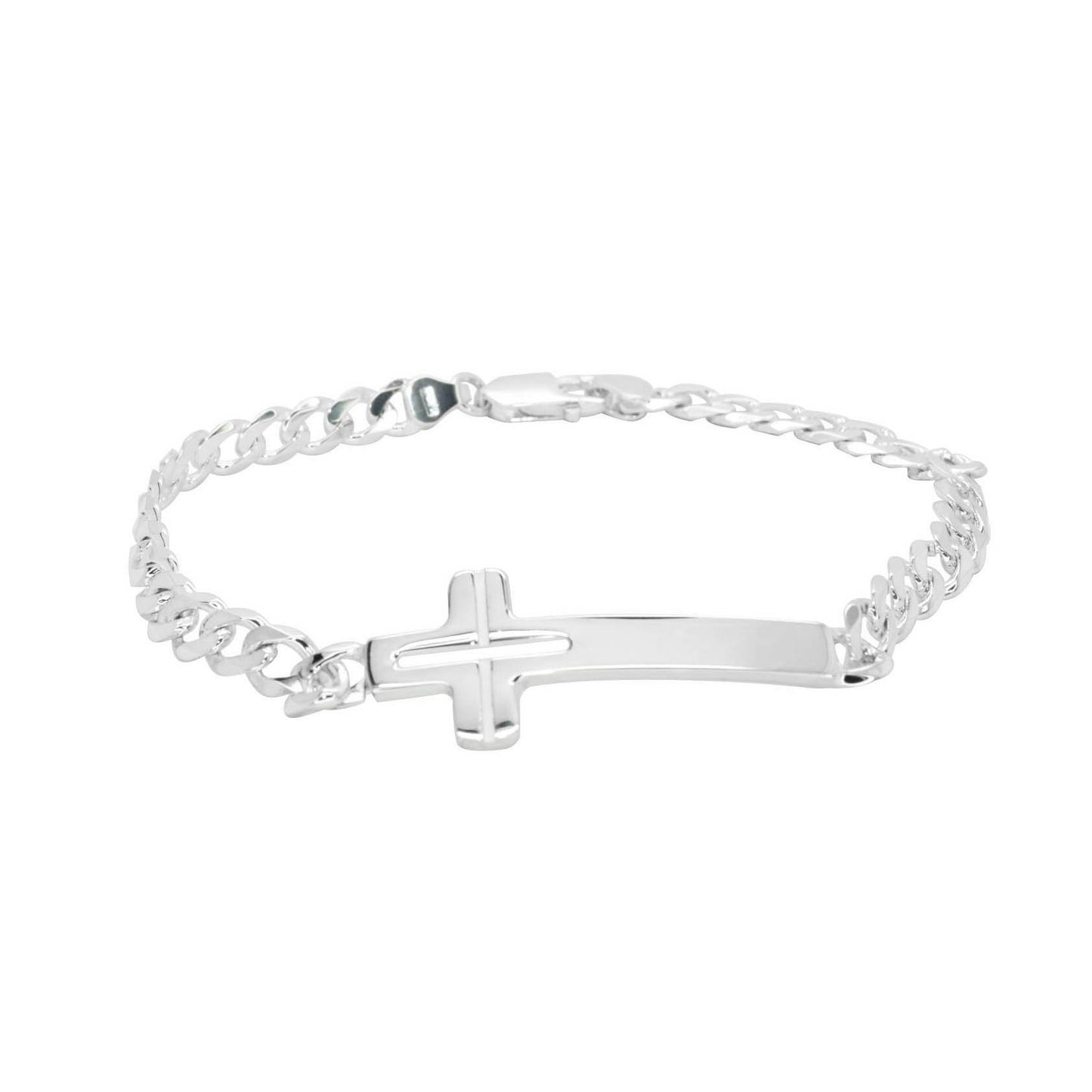 Grooved Cross Bracelet
