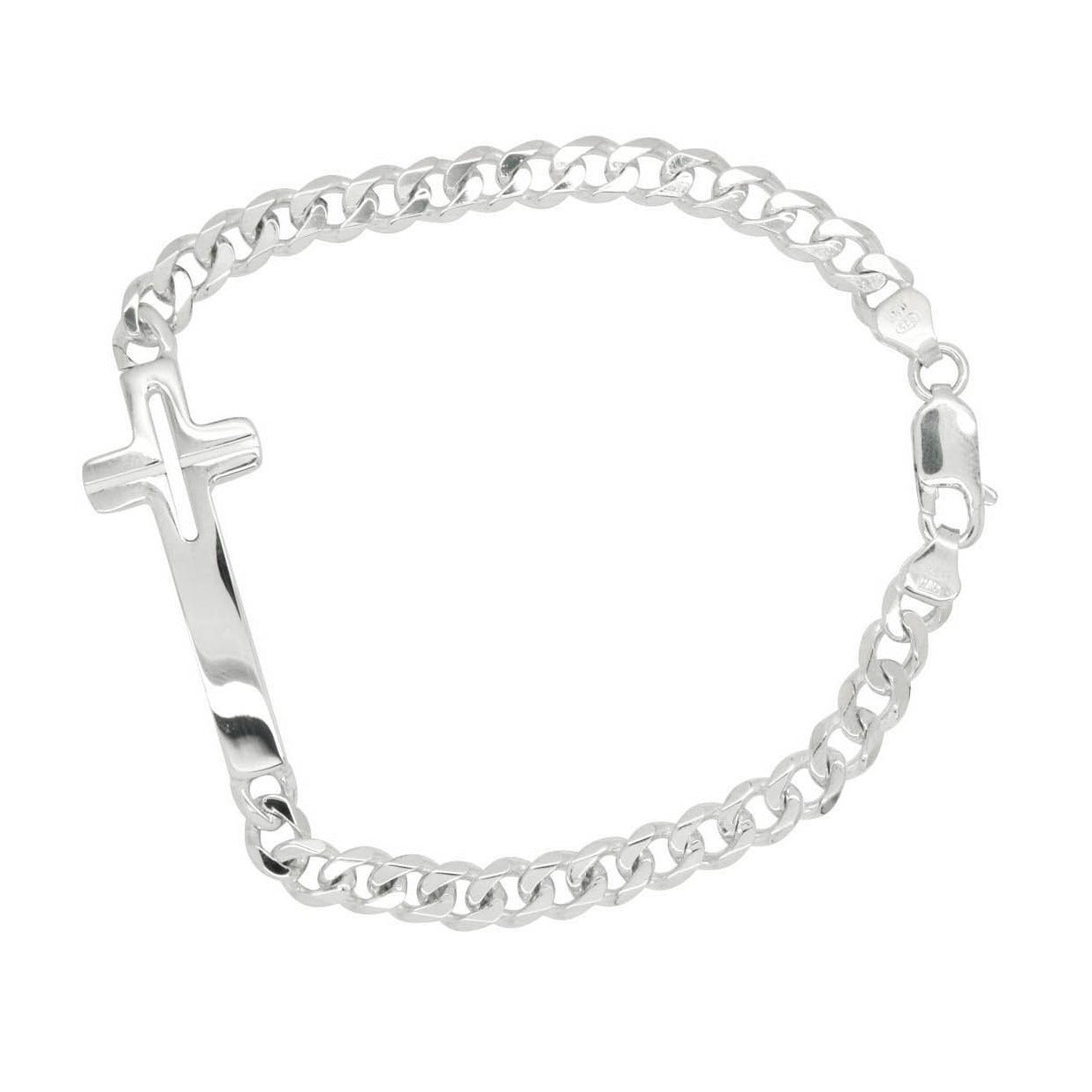 Grooved Cross Bracelet