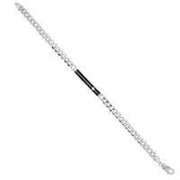 Smalto ID Bracelet - Central Strip with Zircon Stone image