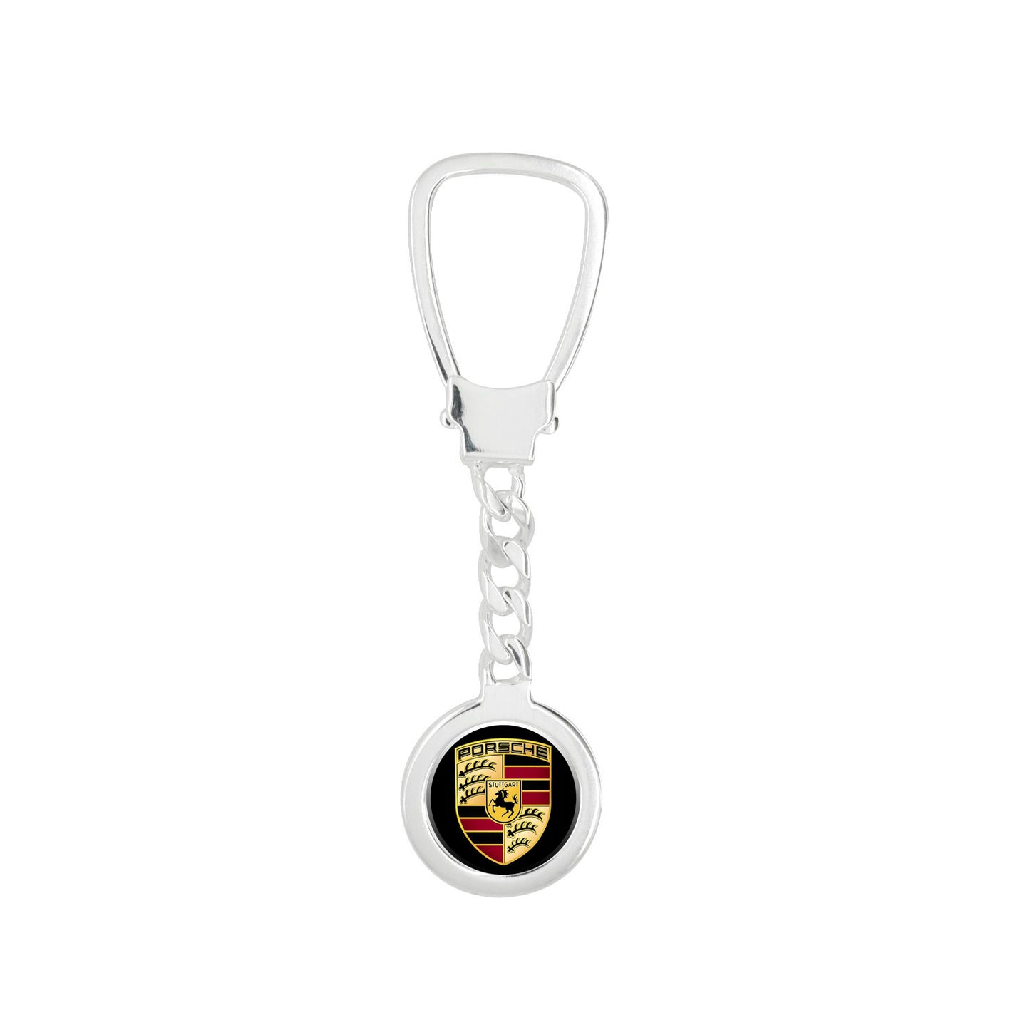 Porsche-silver-keychain