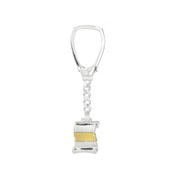 Letter Series Keychain with Gold Strip image