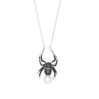 Spider Necklace with Pearl image