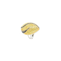 Yellow & Black Pave Statement Ring image