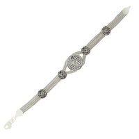 Oxidized Cross Bracelet image