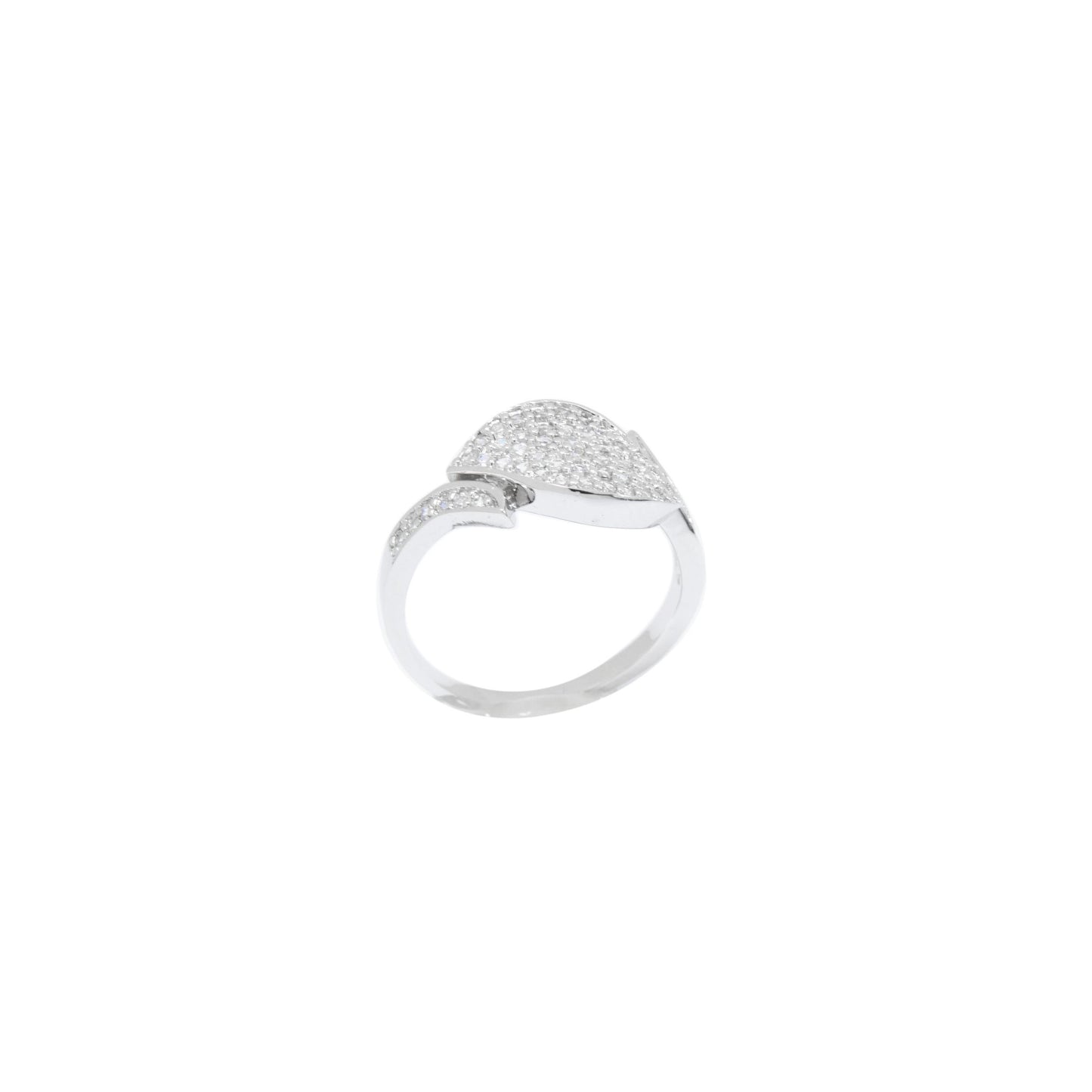 Sparkling Leaf Ring