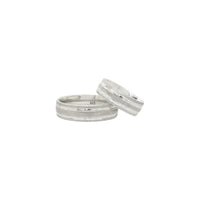 Striped Elegance Ring with Matted Stripes image