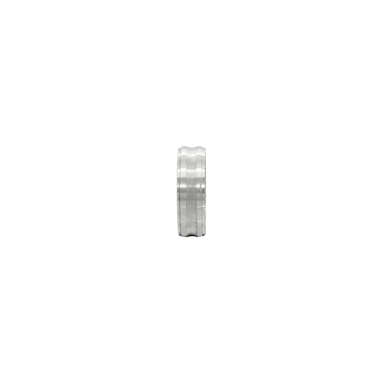 Sleek Silver Ridge Ring
