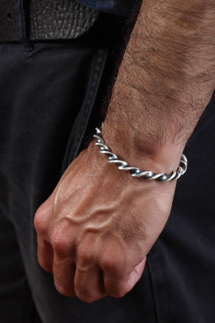 mens-oxidized-silver-bracelets