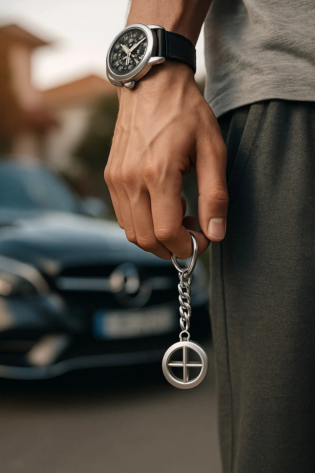 silver-car-keychain