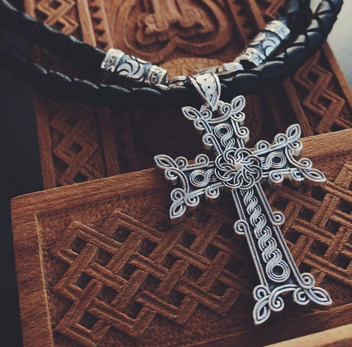 Oxidized-Armenian-Cross-Khachkar