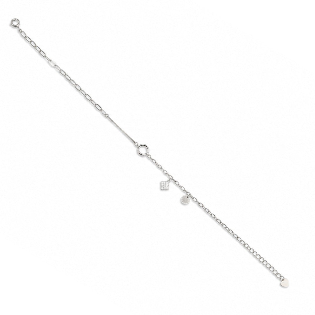 Paperclip Link Charm Anklet