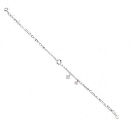 Paperclip Link Charm Anklet
