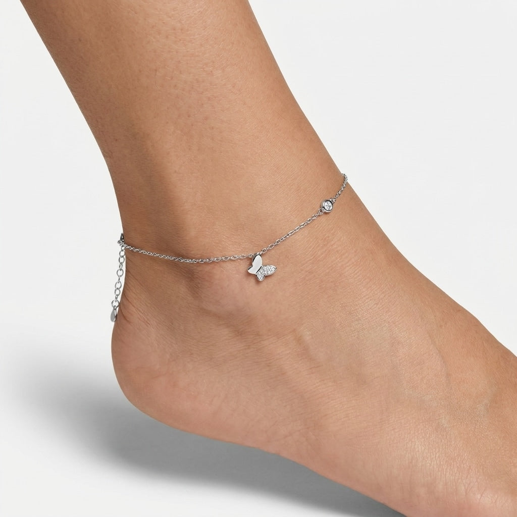 Anklet worn, by Silver City Jewellery