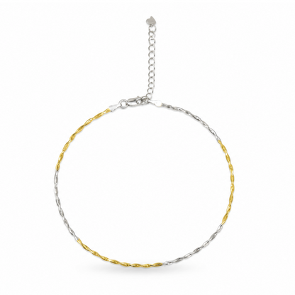 Alternating Twist Chain Anklet