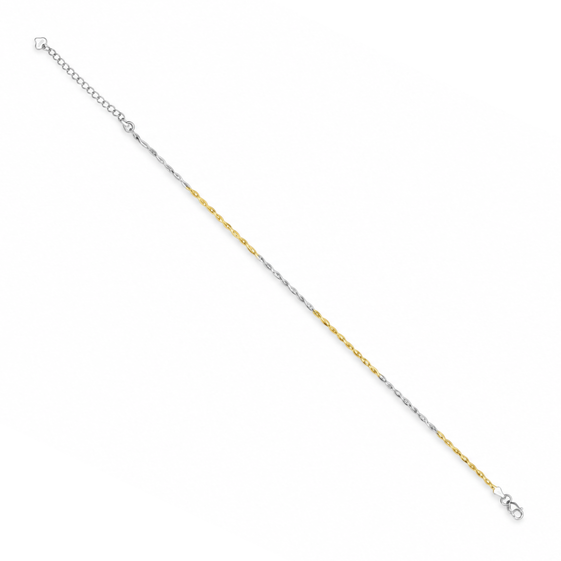 Alternating Twist Chain Anklet