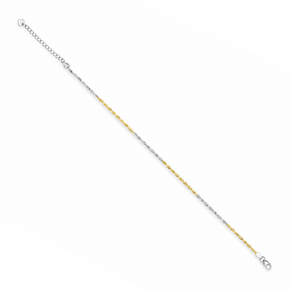 Alternating Twist Chain Anklet