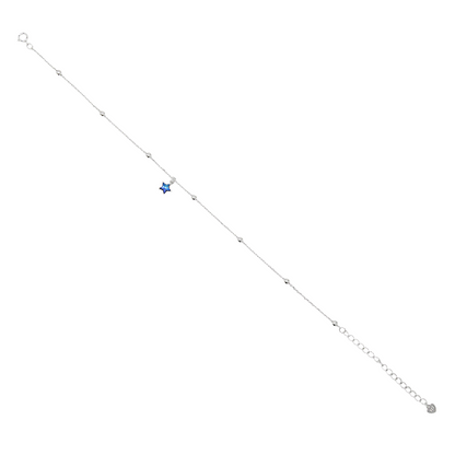 Turquoise Star Charm Anklet
