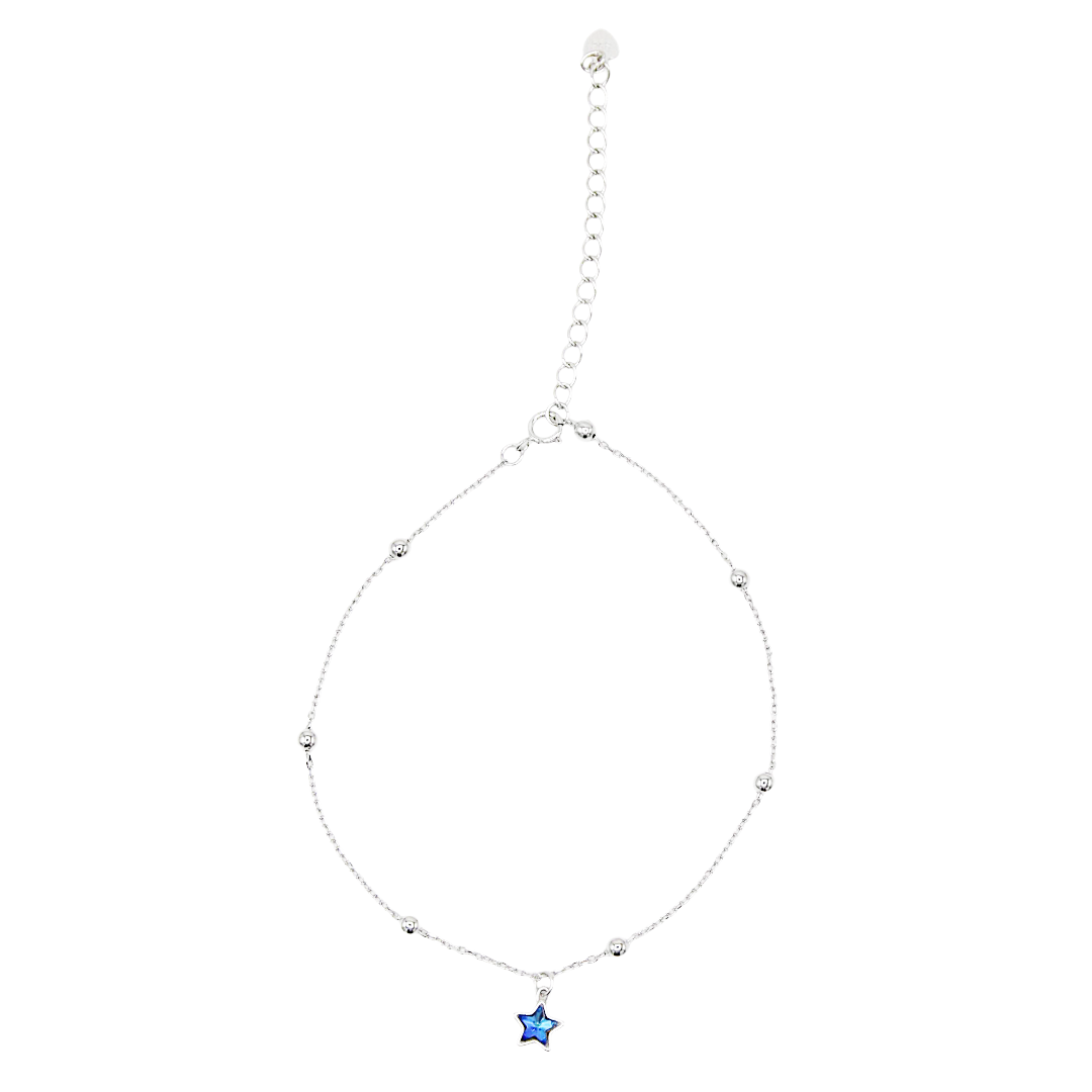 Turquoise Star Charm Anklet