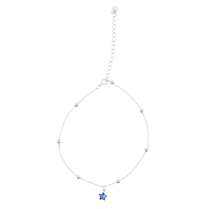 Turquoise Star Charm Anklet