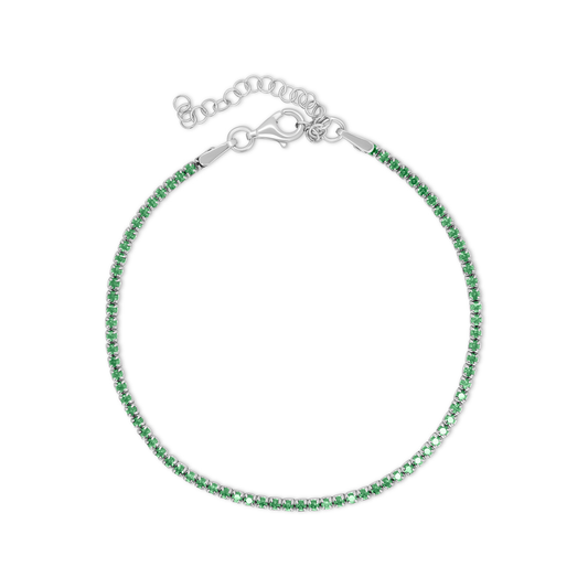 Green Tennis Anklet