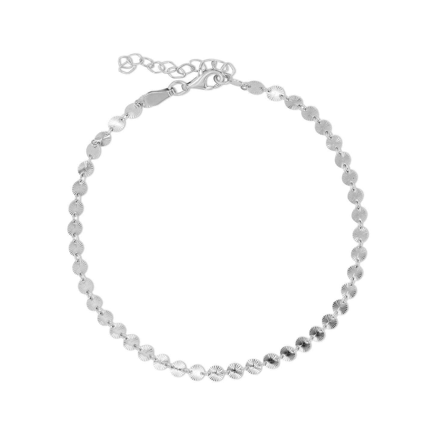 Textured Silver Anklet