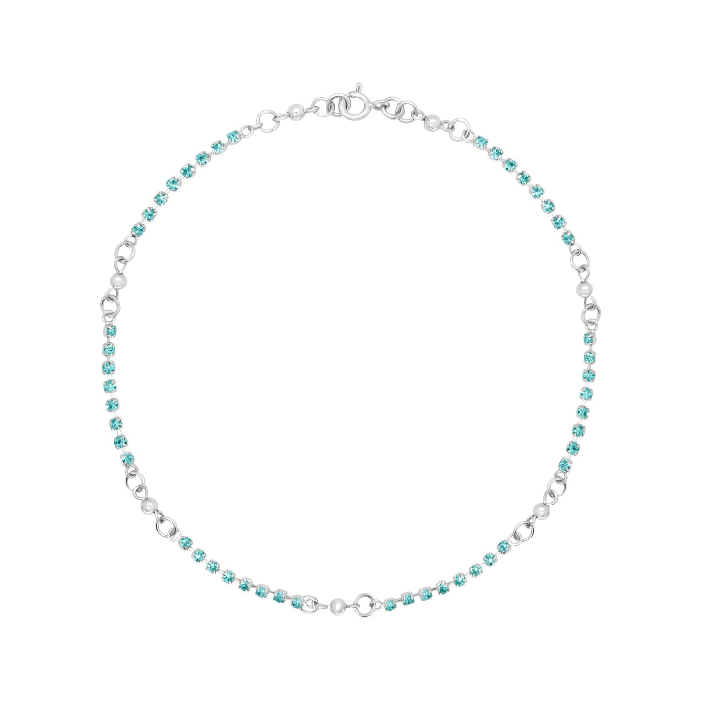 Tanzanite Zircon Anklet