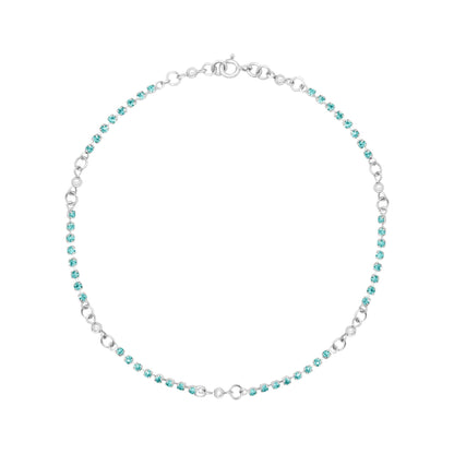 Tanzanite Zircon Anklet