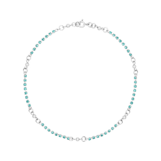 Tanzanite Zircon Anklet