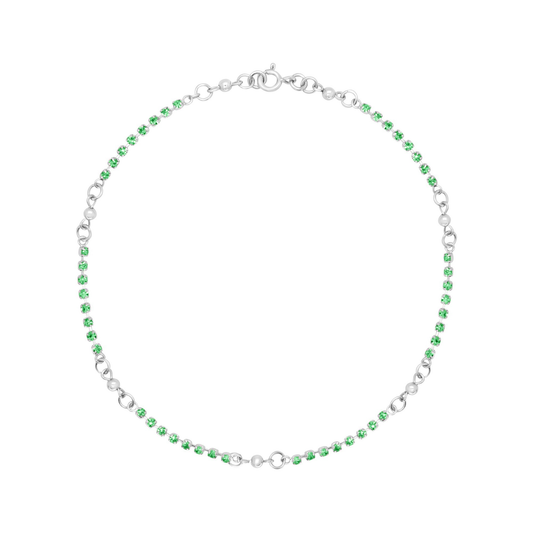 Tanzanite Zircon Anklet