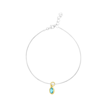 Tanzanite Zircon Anklet