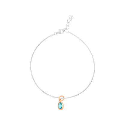 Tanzanite Zircon Anklet