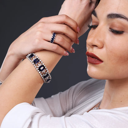 Sapphire Blue Statement Bracelet