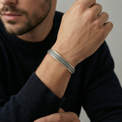 Triple Braided Oxidized Silver Cuff
