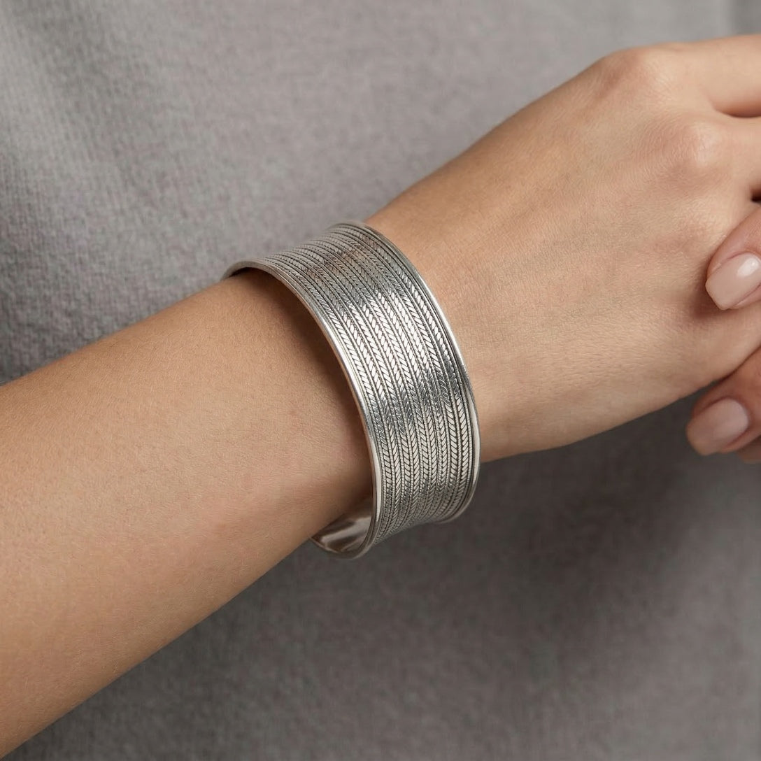 5 Weave Oxidized Bangle