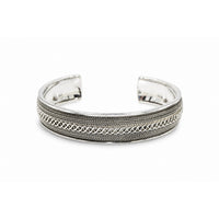 Woven Rope Cuff Oxidized Bangle image