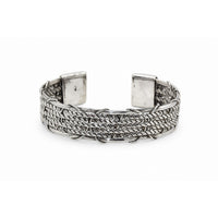 Woven Rope Cuff Oxidized Bangle image
