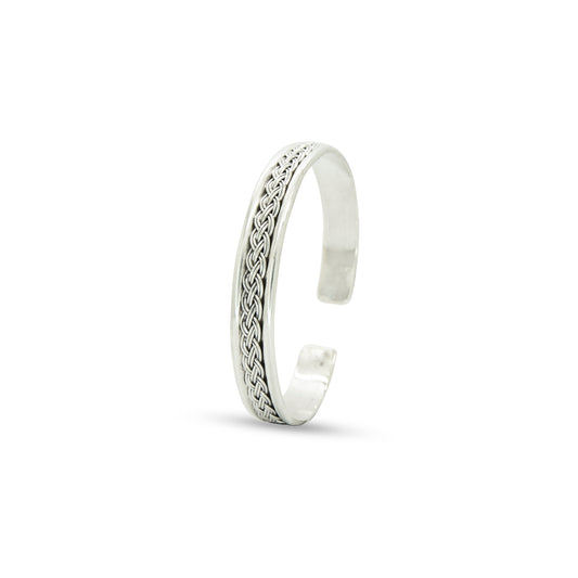 Tripple Weave Oxidized Bangle