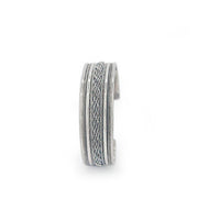 Oxidized Silver Cuff with Braided Center image