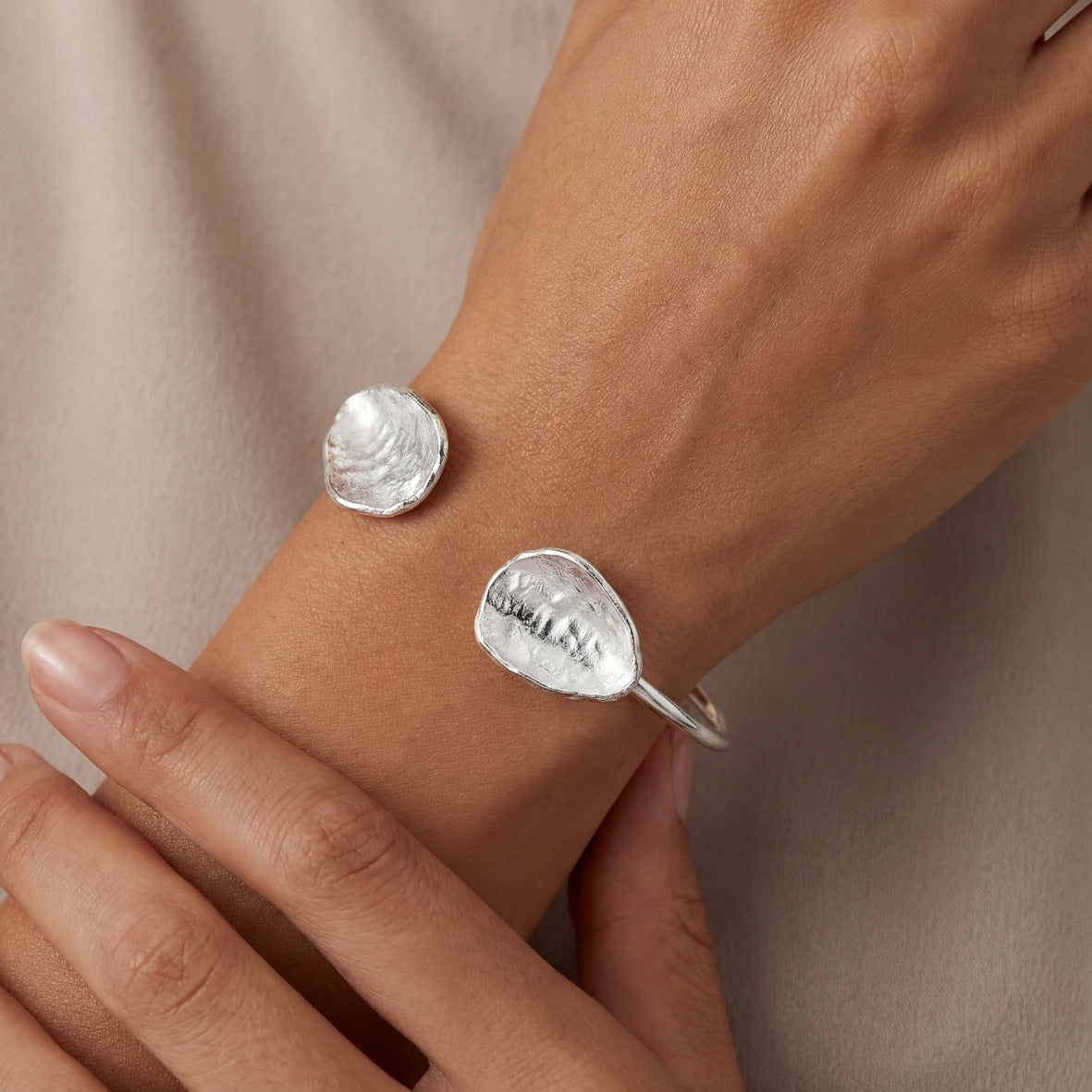 Molten Petal Open Bangle