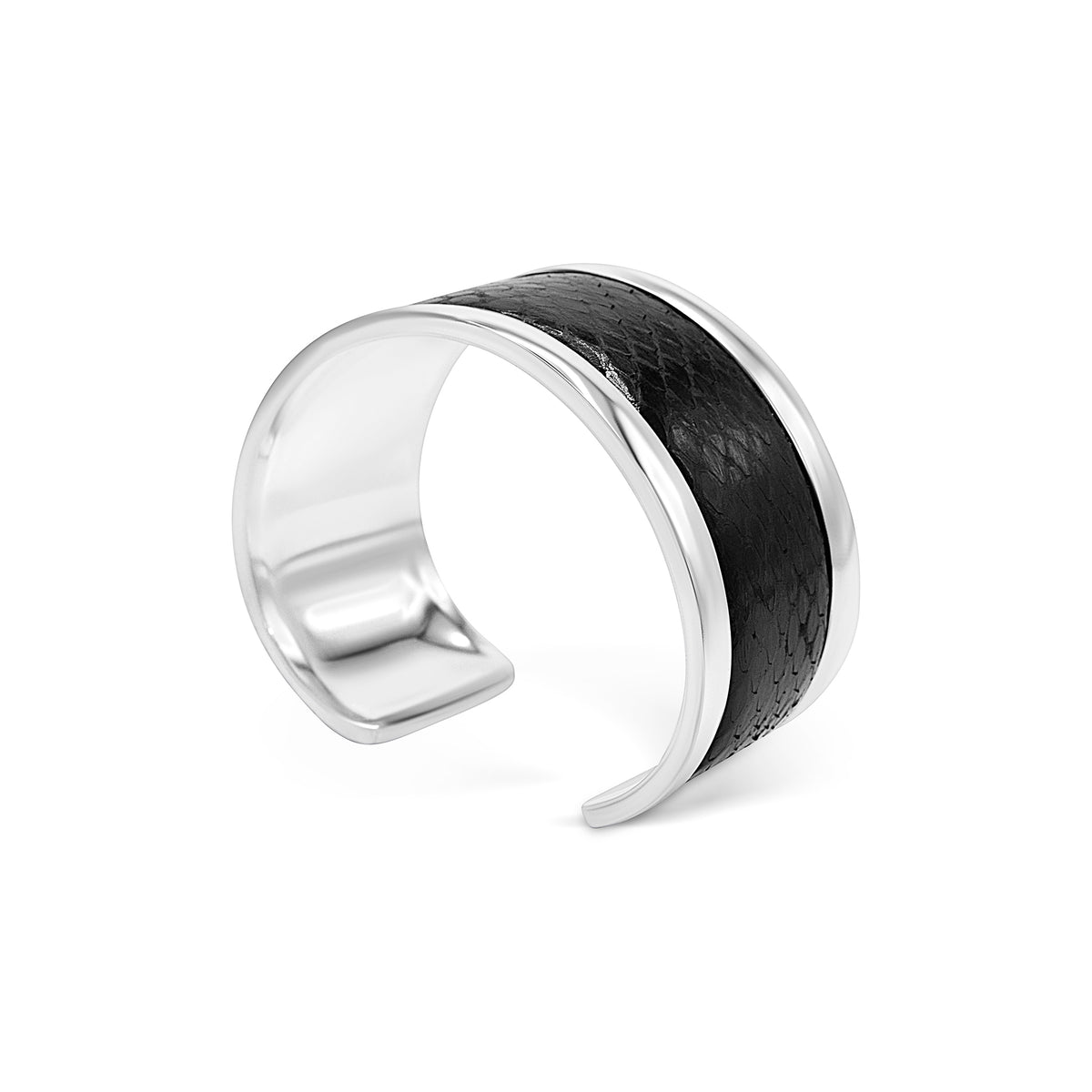 Open Cuff Center Panel Plain Bangle