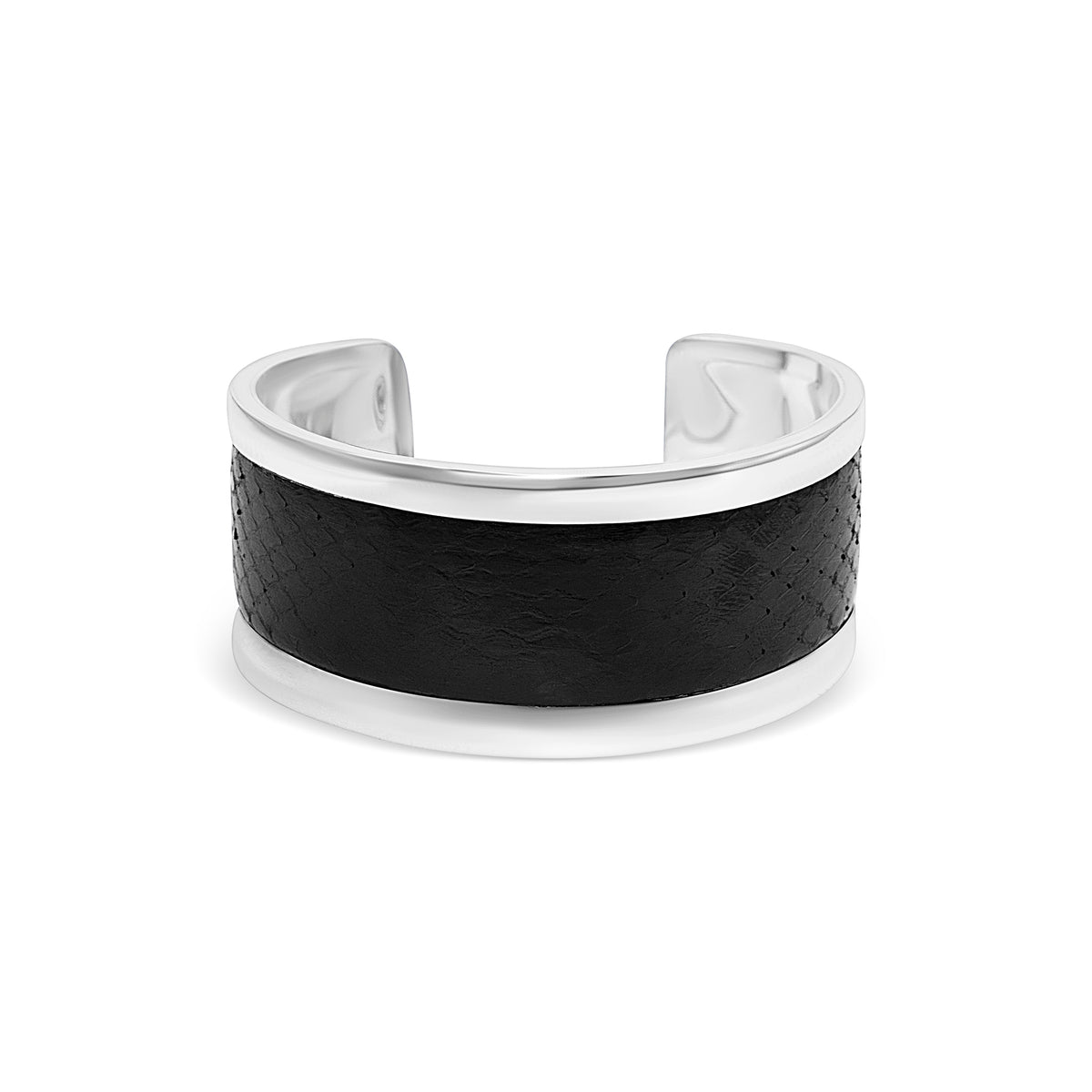 Open Cuff Center Panel Plain Bangle