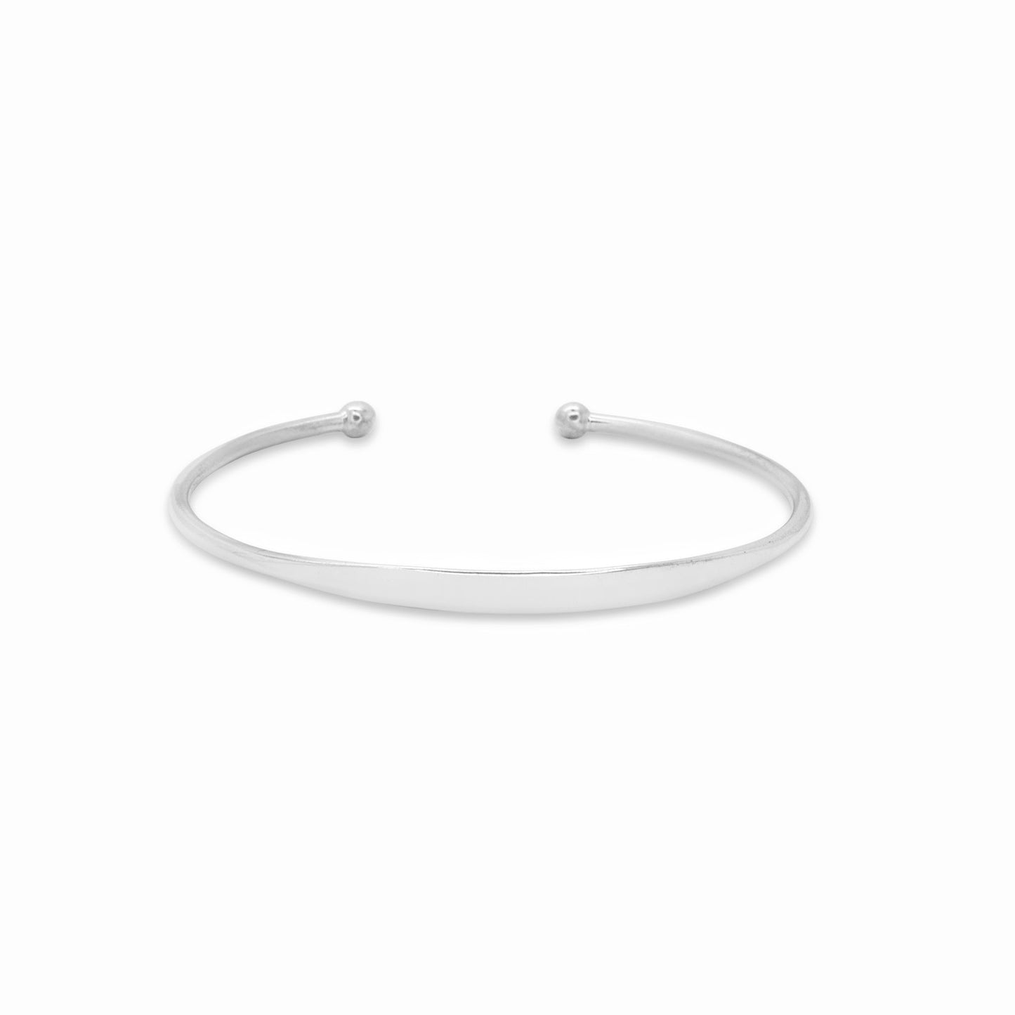 Minimalist Silver Open Cuff Bracelet