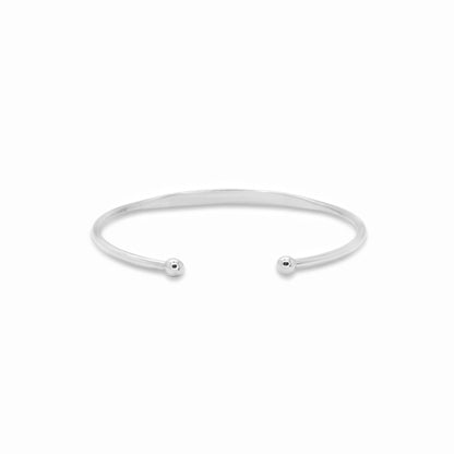 Minimalist Silver Open Cuff Bracelet