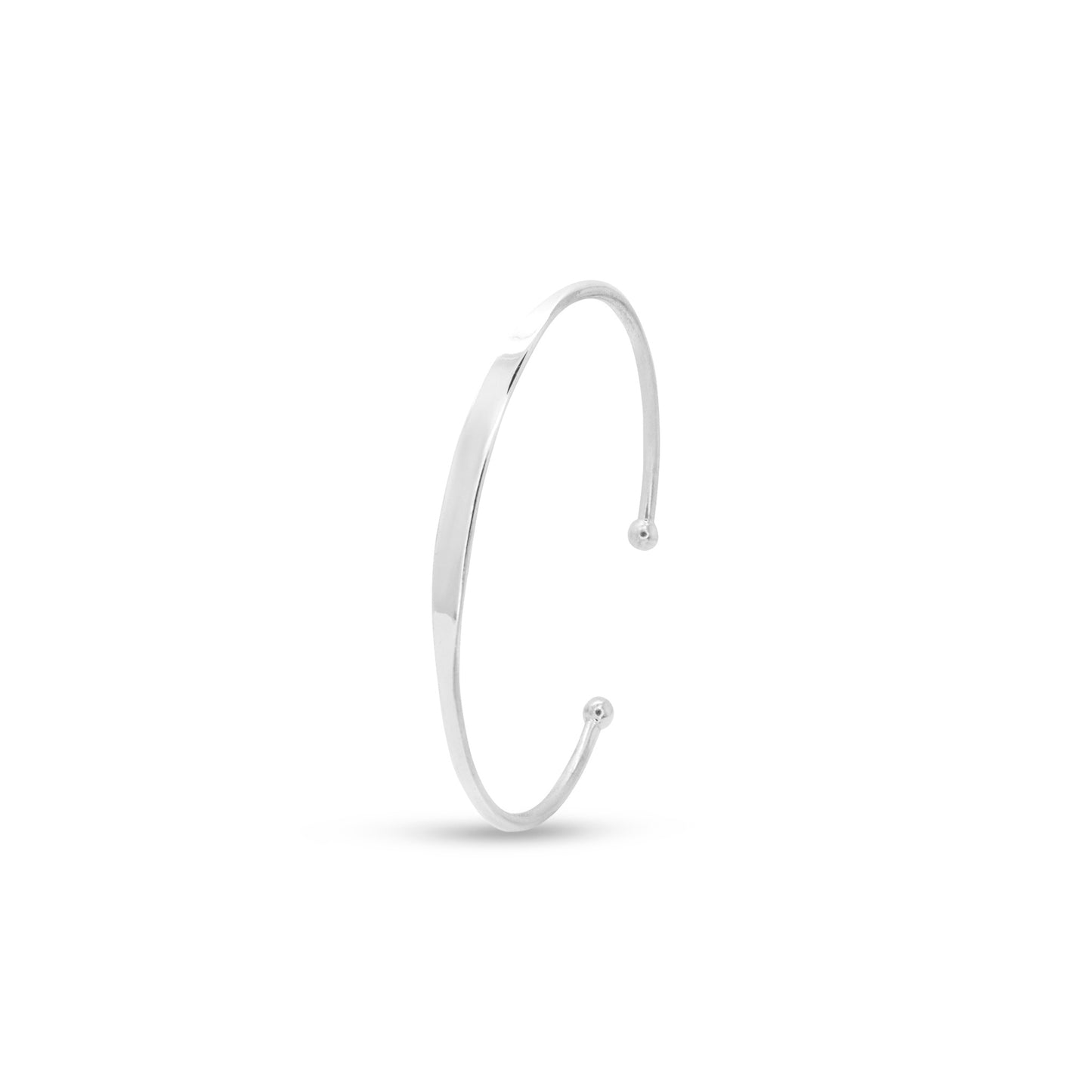 Minimalist Silver Open Cuff Bracelet