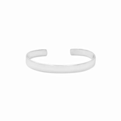 Minimalist Silver Cuff Bracelet | 7 mm